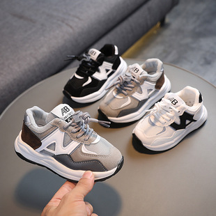 2022 autumn new boys and girls mesh breathable clunky shoes small middle school students casual soft bottom fashion running shoes