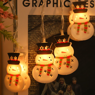 Cross-border new LED Christmas lights string festive decoration Lights Christmas tree old snowman indoor and outdoor atmosphere string lights