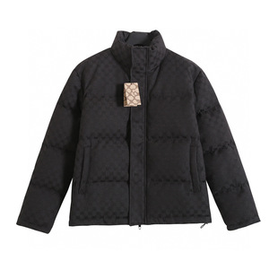 Gao Ding Men's and Women's Paris Joint Double B Jacquard Loose Vertical Collar High-filled Down Jacket Warm Cross-border Down Jacket