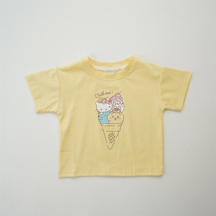 Children's Short-sleeved T-shirt Class A Pure Cotton Baby Japanese-style Cartoon Top Summer Cute Children's Half-sleeved Summer Dress