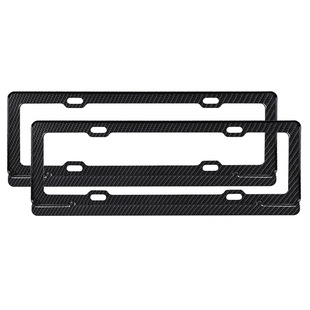 License Plate Frame, License Plate Frame, Carbon Fiber License Plate Frame, Protective Frame, Car Plate Frame, Thickeneded Aluminum Alloy License Plate Frame