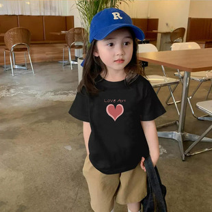 100 Cotton Short-sleeved T-shirt Summer New Children's Boys and Girls Baby Thin Western Style All-match Top Base Shirt T