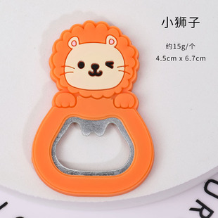 Cartoon refrigerator sticker bottle opener beer screwdriver creative household silicone magnetic refrigerator sticker bottle opener lid opener
