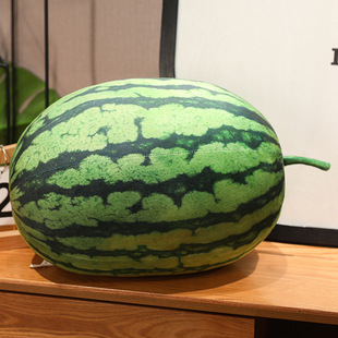 Simulation Watermelon Plush Toy Doll Ball Pillow Children Fruit Props Creative Doll Female Birthday Gift