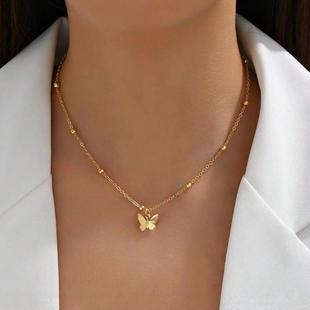Cross-border new sexy back chain necklace fashion simple bow pendant body chain long necklace jewelry wholesale
