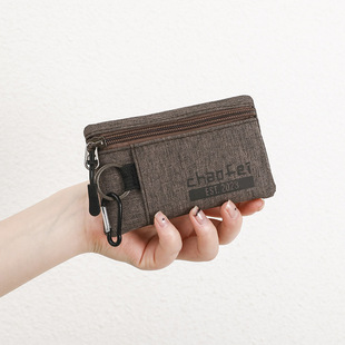 Hot new Oxford cloth coin purse coin bag waterproof portable small wallet men's and women's key card holder storage bag