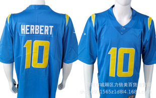 Футбольный костюм NFL Lightning TeamChargers10 # HERBERT56 # 52MACK Джерси с вышивкой Legend второго поколения