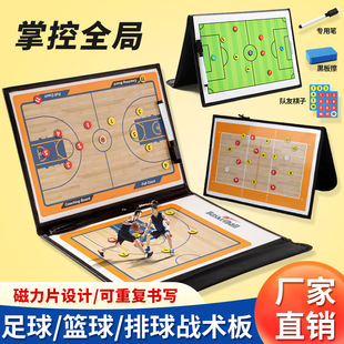Basketball Tactical Board Football Volleyball Double Sided PVC Tactical Board Magnetic Game Coach Teaching Magnet nba School