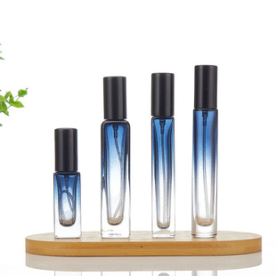 10ml Perfume Bottle Gradient Square Perfume Bottles Small Sample Transparent Round Hydrating Liquid Perfume Spray Bottle