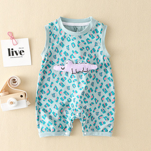 New Starting Point Clothing Ins Style Baby Clothes Baby Thin Clothes Summer Newborn Jumpsuit Full Moon Climbing Clothes