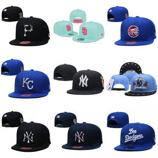 Foreign trade MLB baseball flat-brimmed hat American sports league closed hat fashion adjustment flat hat cross-border TY