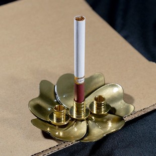 Universal Cigarette Insertion Cigarette Insertion Cigarette Insertion Base Brass Hall Mouth for Cigarette Appliance Brass Household Copper Fragrant Seat