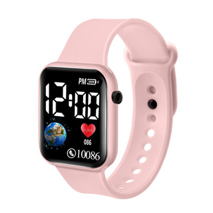 Watch suit Children Watch Rainbow Digital Display Small Square LED Electronic Watch Source Factory