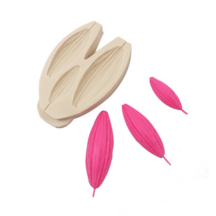 Silicone Mold Lily Flower Petal Leaf Fold Sugar Mold Texture Printing Cake Mold DIY pastry baking