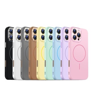 Применимо для iPhone16promax кожух силиконовый чехол для телефона Apple 15P с тонкой магнитной всасывающей оболочкой с пленкой объектива