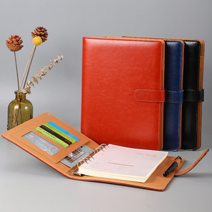 Business Notebook StAtionery Office Meeting Record Gift Box Loose-leAf Notebook A5 Office NotepAd CAn Be Printed with LOGO