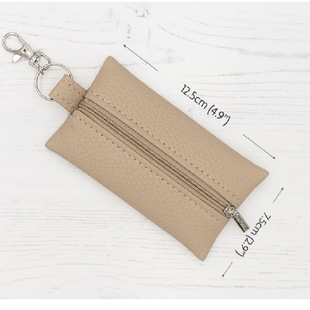 ins Nordic style PU leather pocket tissue box portable leather tissue storage bag outdoor tissue storage bag