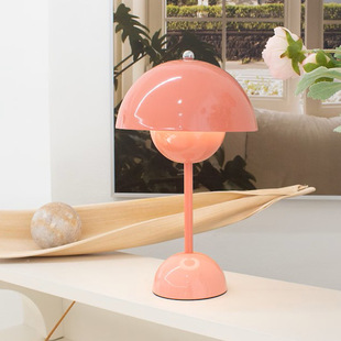 Wedding Table Lamp Bedside Atmosphere Lamp Night Light Bedroom Bedside Lamp Sofa Rechargeable Table Lamp Mushroom Lamp Flower Bud Table Lamp