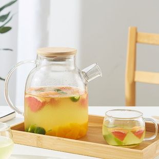 Cold Kettle Thickened High Temperature Resistant Glass Household Cold Kettle Heat Resistant Explosion-proof Teapot Boiling Teapot Fruit Teapot Yiheng