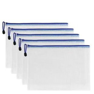Mesh bag zipper bag PVC information bag storage bag office supplies file bag stationery bag pencil case file bag a4