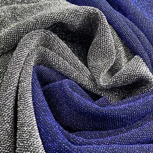 Nylon stretch gold and silver silk gypsophila fabric soft four-sided elastic fabric European and American fashion bright silk metal wire fabric