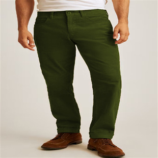 Men's Cross-Border New Solid Color Corduroy Casual Outdoor Daily Straight Trousers