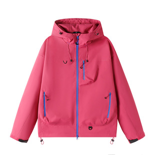 Outdoor Charge Clothes for Men and Women Same Style Spring and Autumn Loose American Style Fashionable Tooling Couple's Waterproof Jacket Hooded Jacket
