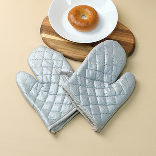 Cotton Baking Heat Insulation Gloves Thickened Canvas High Temperature Resistant Kitchen Household Microwave Oven Commercial Oven Anti-scald Gloves