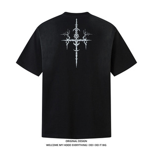 American Style Street Style Heavy Cotton Trendy Long Sleeve Casual Crewneck Top oversize Fashion Casual T-Shirt for Men