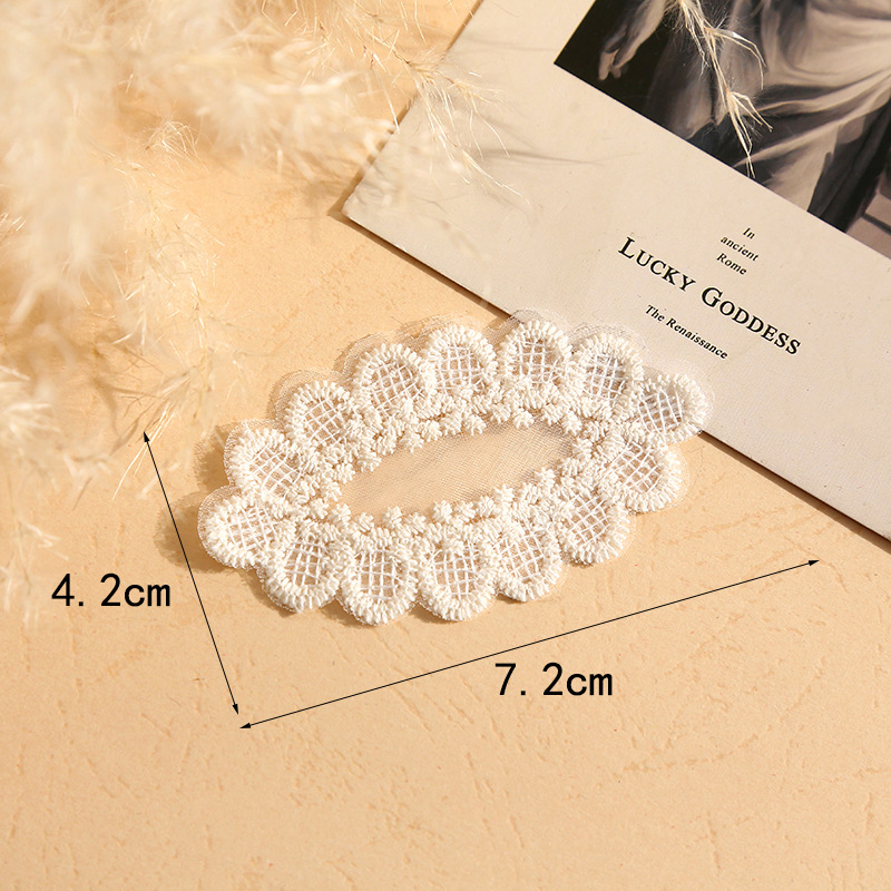 Flower Bow White Cut Out Lace Cloth Stickers Creative DIY Handmade Clothing Accessories Accessories Decoration