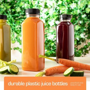 In stock wholesale 500ml square beverage bottle PET food material plastic bottle juice sour plum soup cold tea bottle