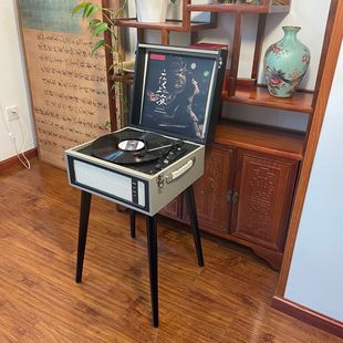 Cross-border floor vinyl record player retro phonograph wireless bluetooth speaker wooden home audio living room ornaments