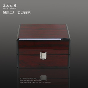 in stock watch box wooden watch storage box high-grade fine red wood grain paint watch display box wholesale