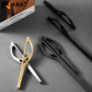 Zhuo Meijia New Cabinet Door Handle Nordic Light Luxury Zinc Alloy Wardrobe Handle Golden Cabinet Door Handle Zinc Alloy
