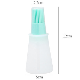 High Temperature Resistant Silicone Oil Brush with Bottle Barbecue Brush Kitchen Pancake Household Baking Non-lint Silicone Oil Brush Small Oil Bottle