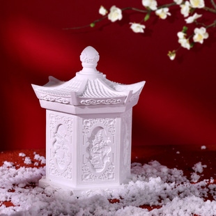 Lexin Chinese Aromatherapy Plaster Candle Cup Creative Household Handmade Candlestick Ornaments High-grade Sense Birthday Gift Box Cross-border
