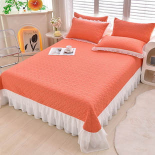 New Double Lace Four Seasons Quilted Bed Cover Korean Style Princess Style Bed Sheet Bed Cover Bedspread Three Four Piece Set