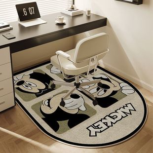 Mickey crystal velvet carpet cartoon wind cool silent children's room bedroom carpet study wear-resistant swivel chair mat