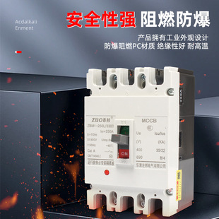 Air switch ZBM1 molded case circuit breaker 3P4P overload protection switch 100A250A400A source factory
