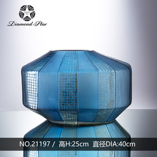 Diamond Star creative plating glass vase silver high sense flower arrangement wholesale home soft decoration vase