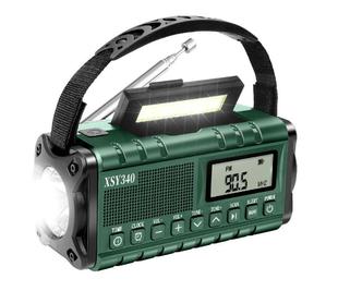 XSY340 new cross-border intelligent emergency radio multi-function hand power generation usb solar charging storage station