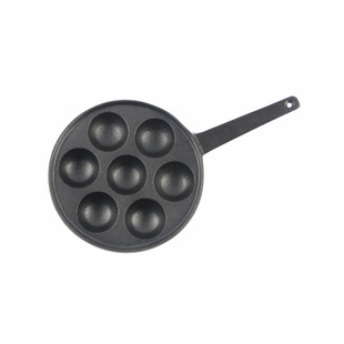Seven-Hole Octopus Meatball Pot Cast Iron Grilled Shrimp Plate Nine-Hole Uncoated Cast Iron Pot Export Custom Cake Mold
