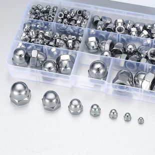 165pcs304 stainless steel cap nut suit M3M4M5M6M8M10 integrated semi-circular cap nut box