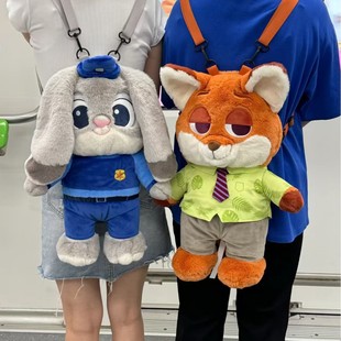 2024 Autumn and Winter New Zootopia Judy Nick Plush Crossbody Bag Cute Cartoon Shoulder Bag