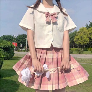 Jk Shirt Uniform Women's White Top Kansai Lapel Summer Genuine Basic Sailor Suit Short-Sleeved Kanto Shirt