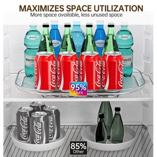 The refrigerator rotates the tray Прозрачные приправы Квадратный поворотный холодильник.