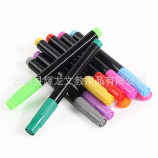 Wholesale color liquid chalk 12 color children painting graffiti blackboard water based erasable marker LED light board pen