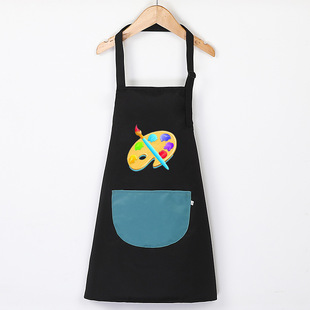 Children's apron logo printing Korean children's art painting clothing kindergarten children's painting overalls
