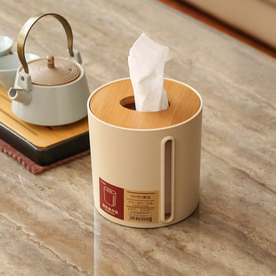 Hot Selling Tissue Box Paper Box Paper Box Household Living Room Round Roll Paper Tube Toilet Creative Desktop Paper Box Coffee Table Collection