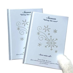 Snowflake Hot Silver Notebook Empty Book Ins High Color Value Simple Portable Notepad Niche Gift